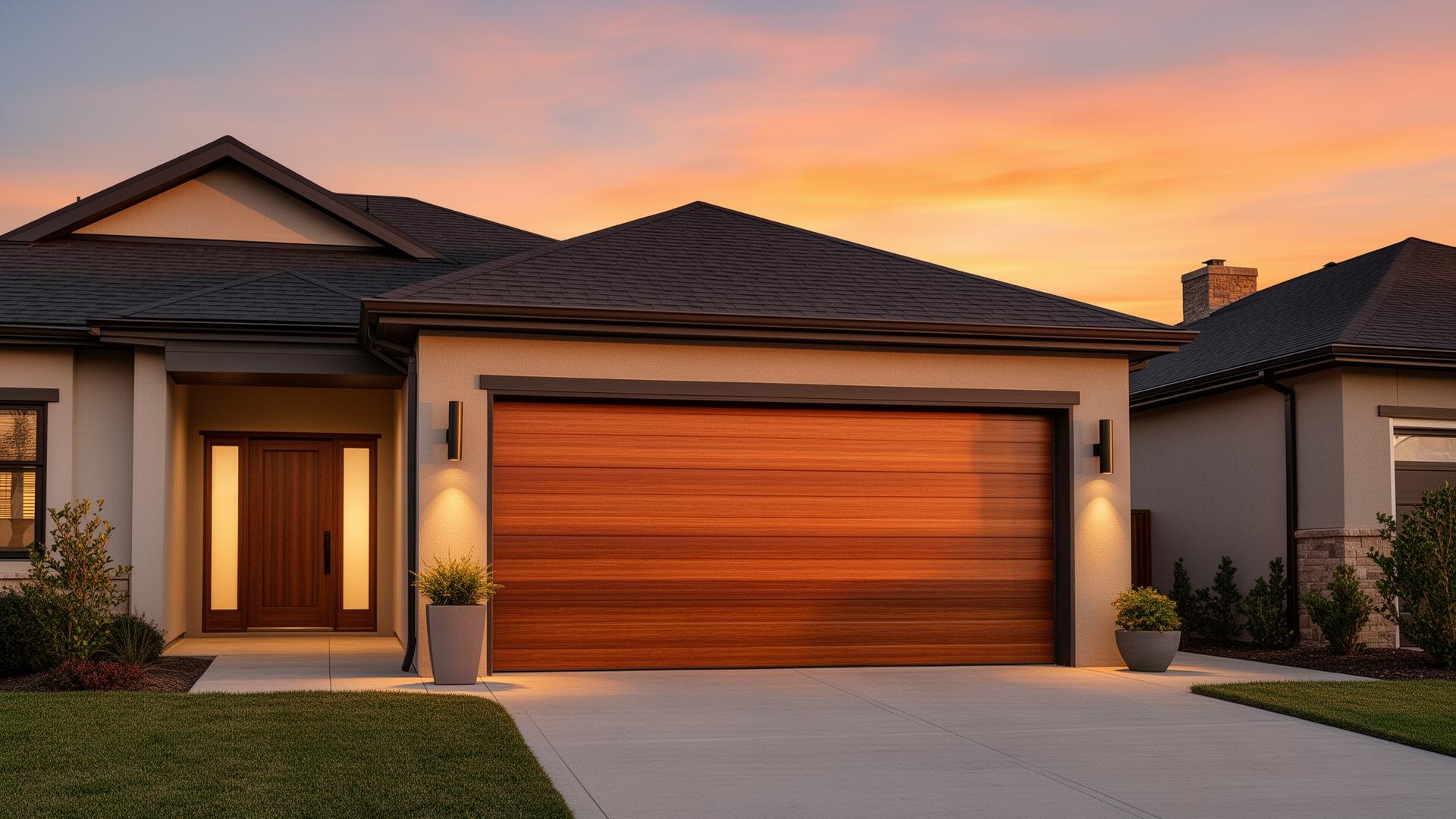 Modern garage door installation by Ionia Garage Doors